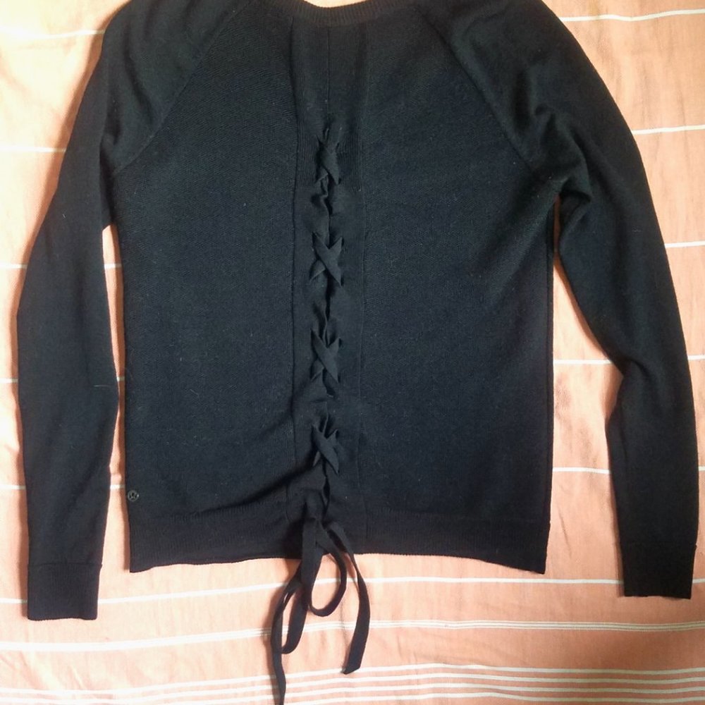 lululemon - Black Criss-Cross Sweater - Size S/XS